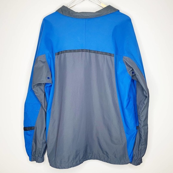 COLUMBIA Vintage Blue Gray Packable Full Zip‎ Windbreaker Jacket Large Mens VTG - Picture 2 of 14